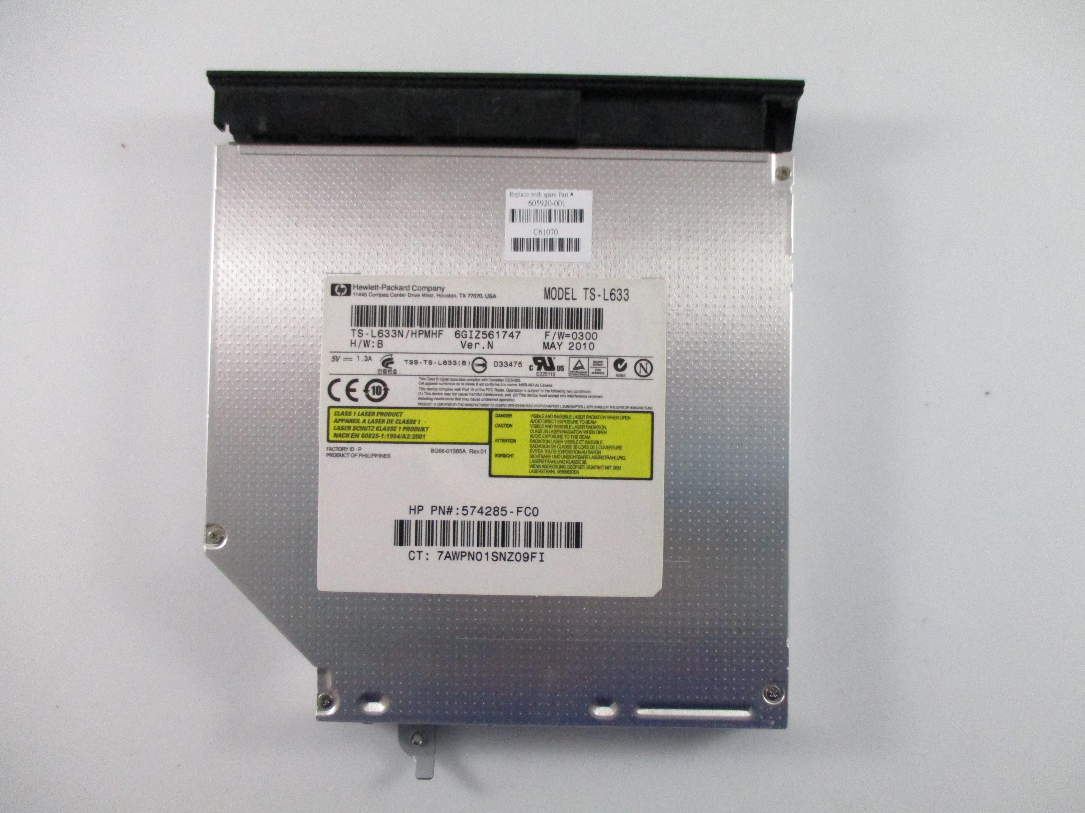 Dvd Drive HP PRESARIO CQ62 TS-L633 574285-FC0 605920-001 Dvd Drive HP PRESARIO CQ62 TS-L633 574285-FC0 605920-001